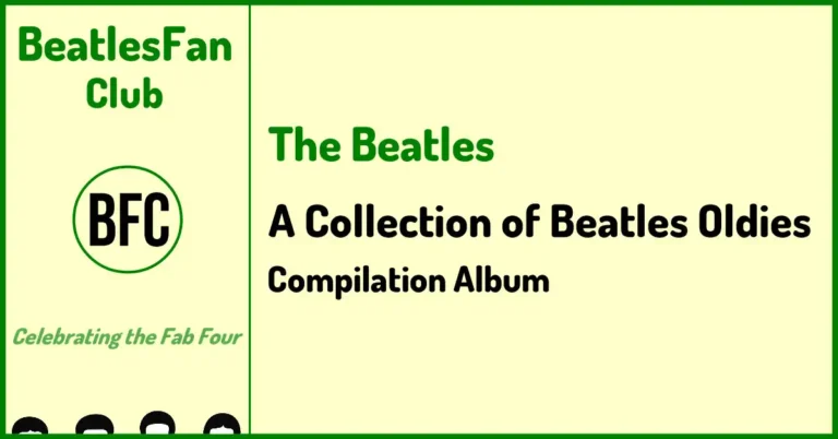 A Collection of Beatles Oldies album banner - cream background with green border and Beatles Fan Club logo
