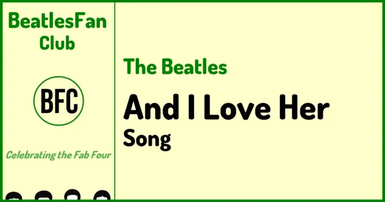And I Love Her Beatles song from A Hard Day's Night (1964) banner