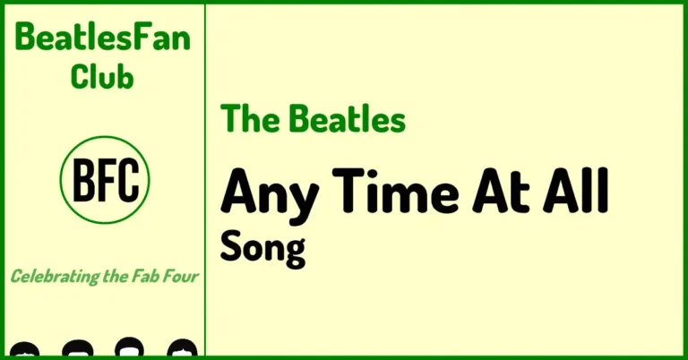 Any Time At All Beatles song from A Hard Day's Night (1964) banner