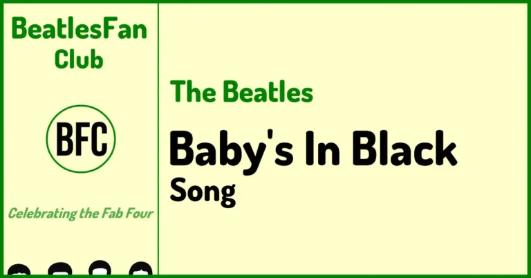 The Beatles "Baby's In Black" (1964) song guide banner
