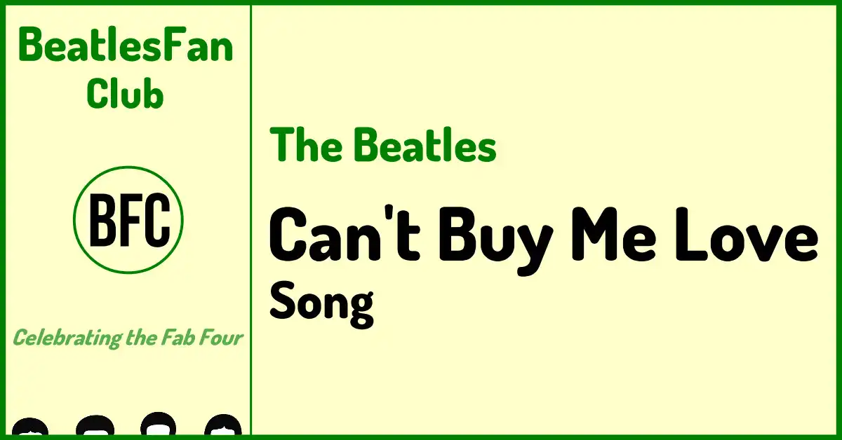 The Beatles "Can't Buy Me Love" song (1964) banner