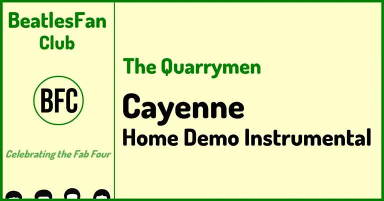 The Quarrymen Cayenne home demo instrumental (1960), later released by The Beatles on Anthology 1 (1995) banner.