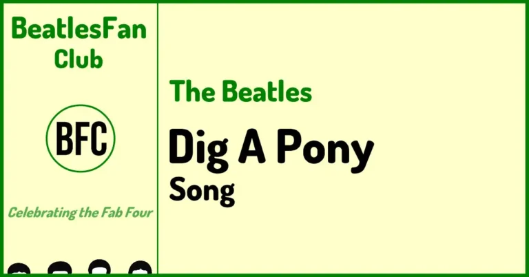 Dig A Pony - The Beatles song banner (1970)