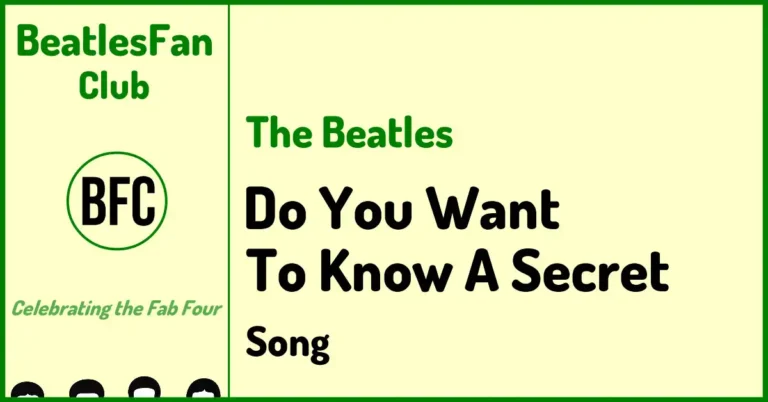 Do You Want To Know A Secret - The Beatles song banner (1963)