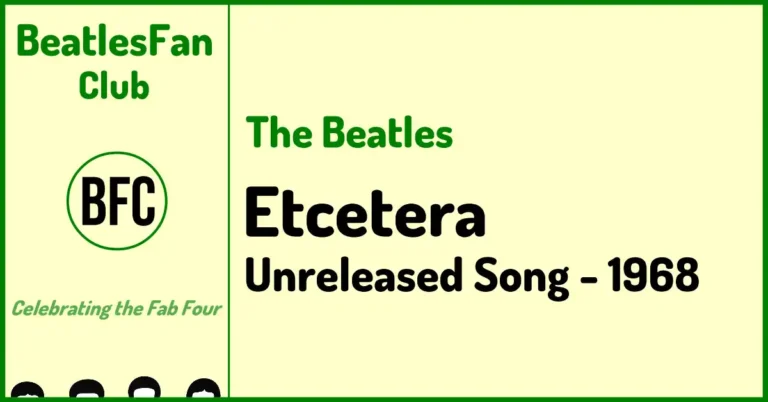 The Beatles "Etcetera" unreleased demo (1968) banner
