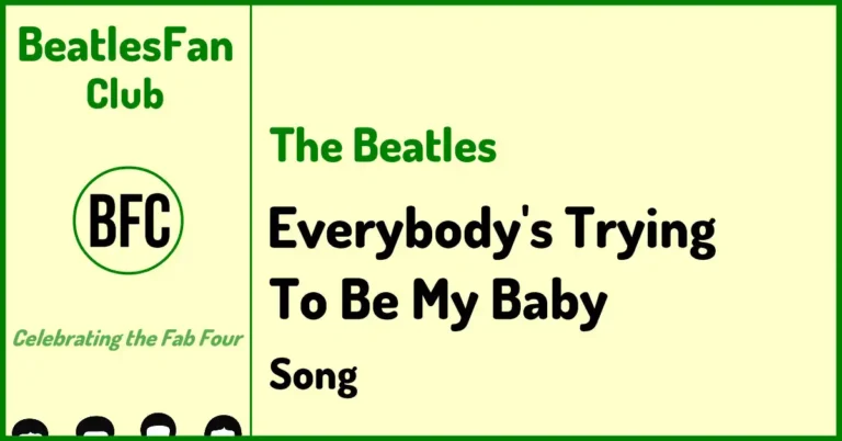 The Beatles Everybody's Trying To Be My Baby song banner (1964)