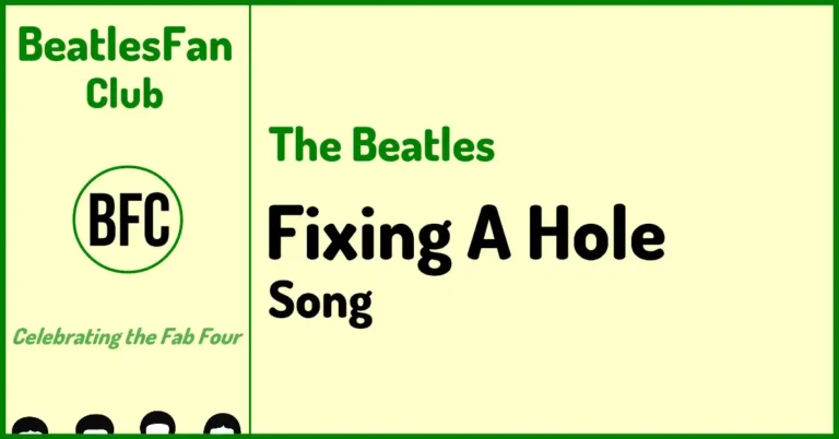 The Beatles Fixing A Hole song banner (1967)