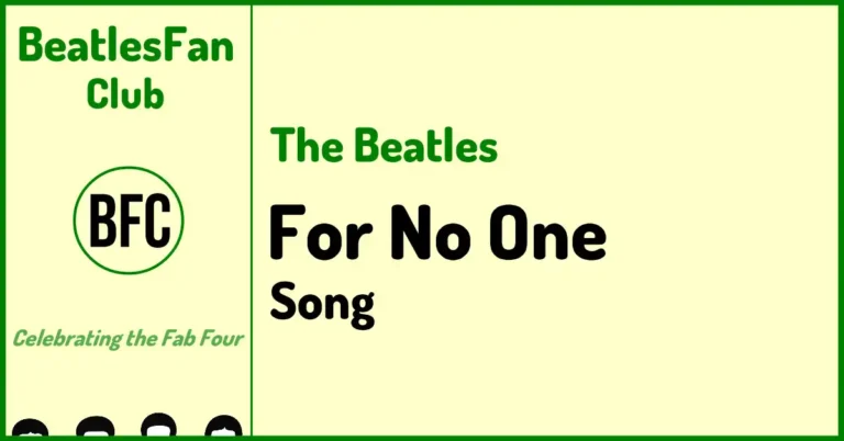 For No One - The Beatles song banner (1966)