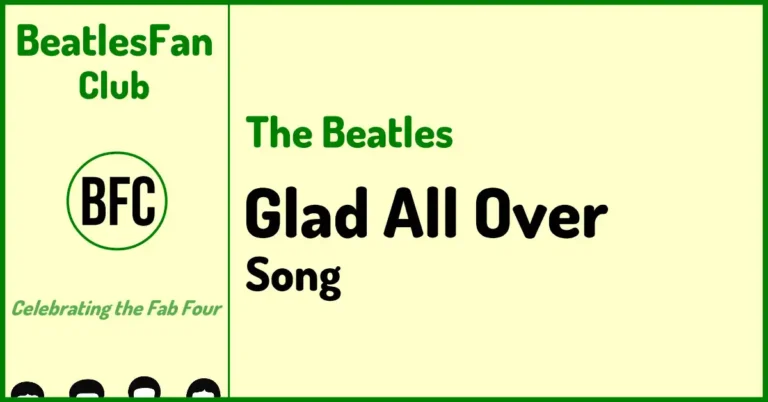 The Beatles Glad All Over song banner (1963)