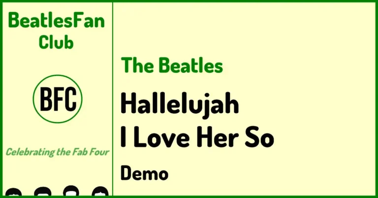 Hallelujah I Love Her So - The Beatles (1960 Home Demo)