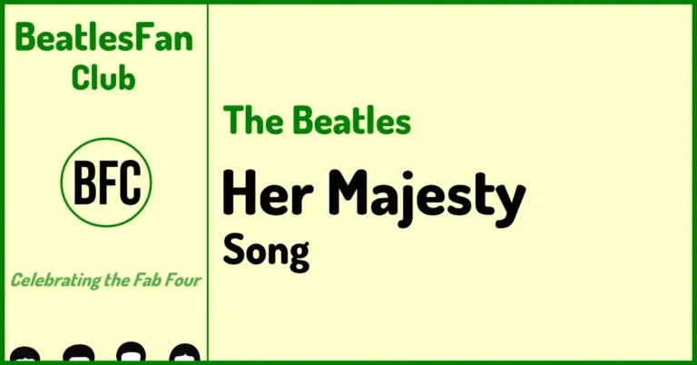 Her Majesty - The Beatles song on Abbey Road (1969) banner