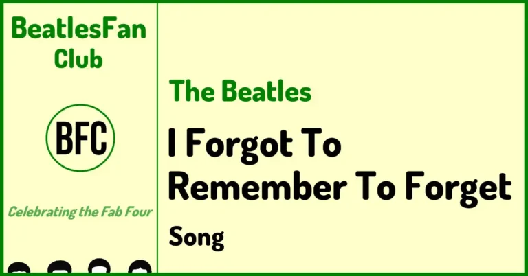 I Forgot To Remember To Forget - The Beatles BBC cover (1964) banner