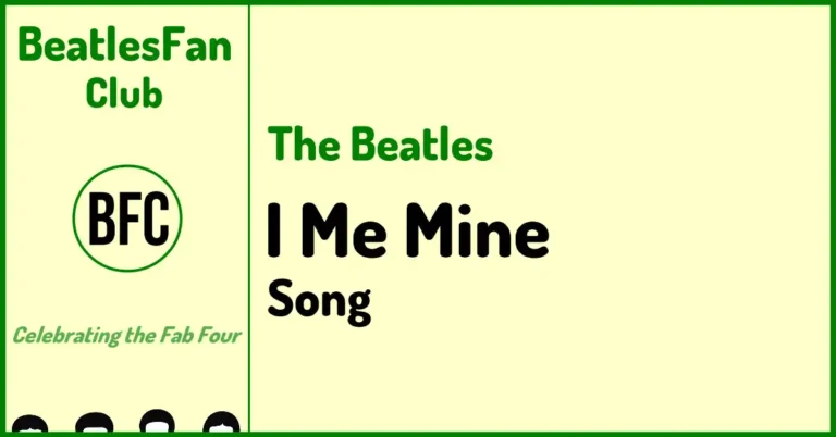 I Me Mine - The Beatles song (Let It Be, 1970) banner