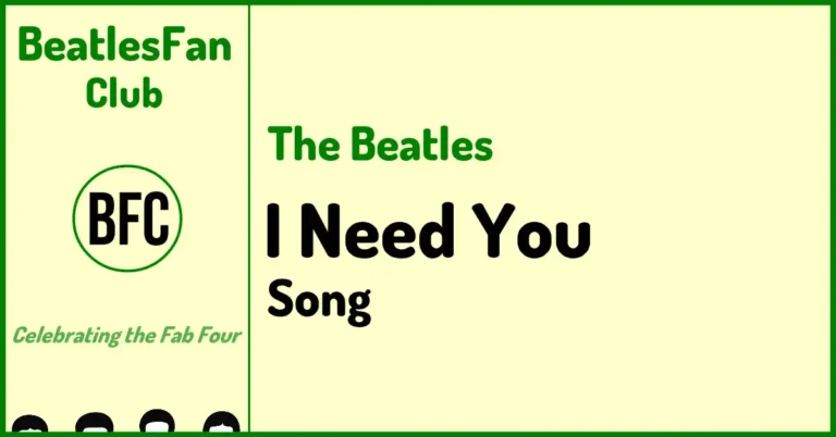 I Need You - The Beatles song on Help! (1965) banner