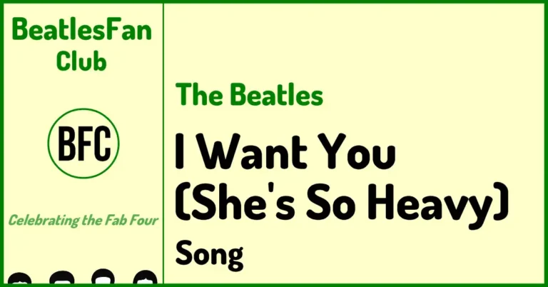 I Want You (She's So Heavy) - The Beatles song on Abbey Road (1969) banner