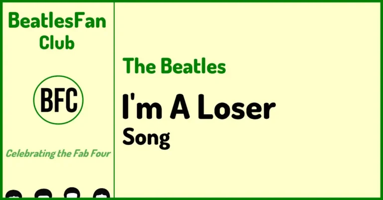I'm A Loser - The Beatles song on Beatles For Sale (1964) banner