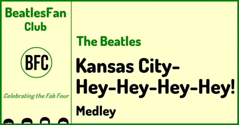 Beatles Fan Club banner - Kansas City/Hey-Hey-Hey-Hey! song (1964)