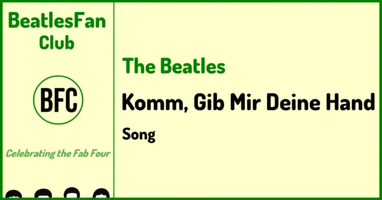 BeatlesFan.Club banner - Komm, Gib Mir Deine Hand (1964 German single)