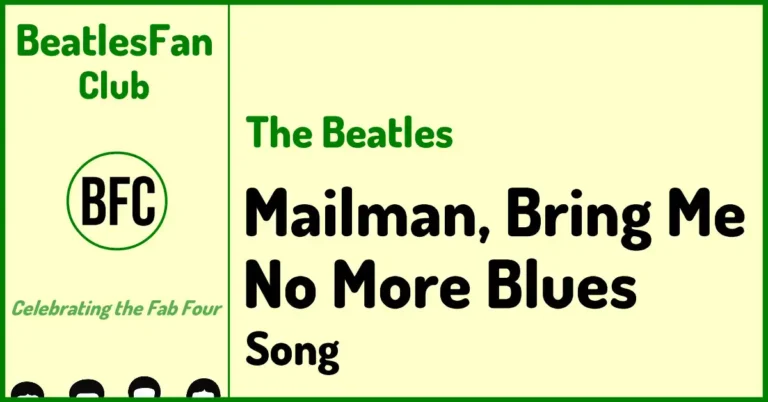 Mailman, Bring Me No More Blues - The Beatles Outtake (Anthology 3, 1996) banner