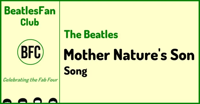 BeatlesFan.Club banner for "Mother Nature's Son" (The Beatles song, White Album, 1968)