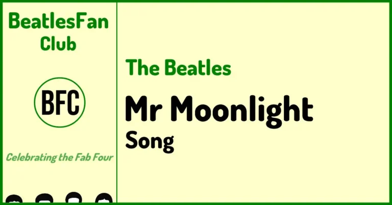 BeatlesFan.Club banner for Mr Moonlight (The Beatles cover, Beatles for Sale, 1964)