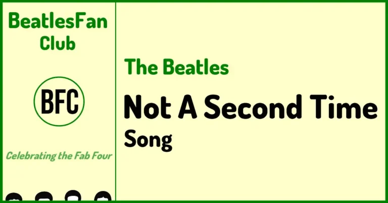 BeatlesFan.Club banner for Not A Second Time - The Beatles song (1963) from With The Beatles