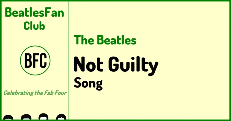 BeatlesFan.Club banner for Not Guilty - The Beatles outtake (1968), released on Anthology 3 (1996)