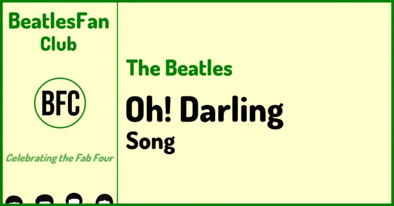 The Beatles Oh! Darling song banner