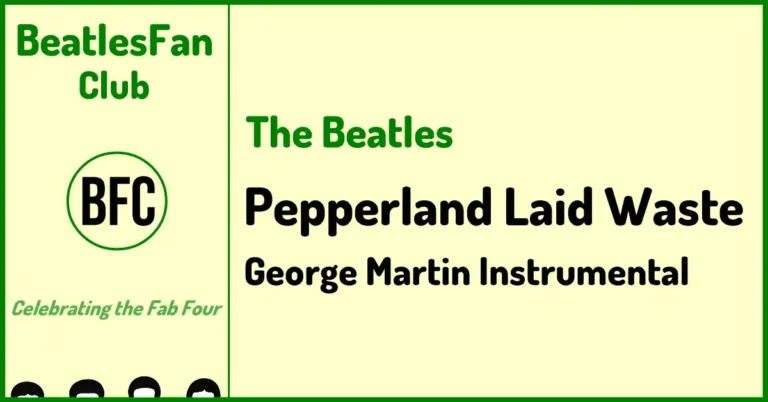 The Beatles Pepperland Laid Waste George Martin instrumental on Yellow Submarine banner