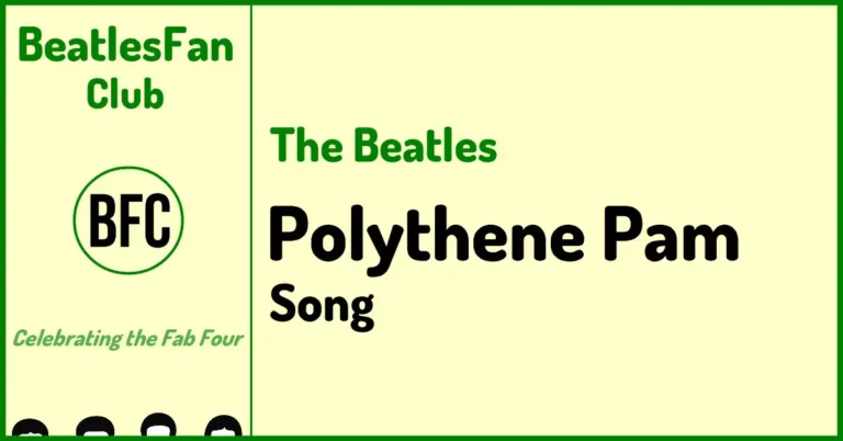 The Beatles Polythene Pam song on Abbey Road banner