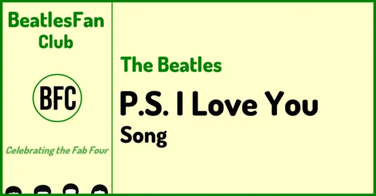The Beatles PS I Love You song from 1962 banner