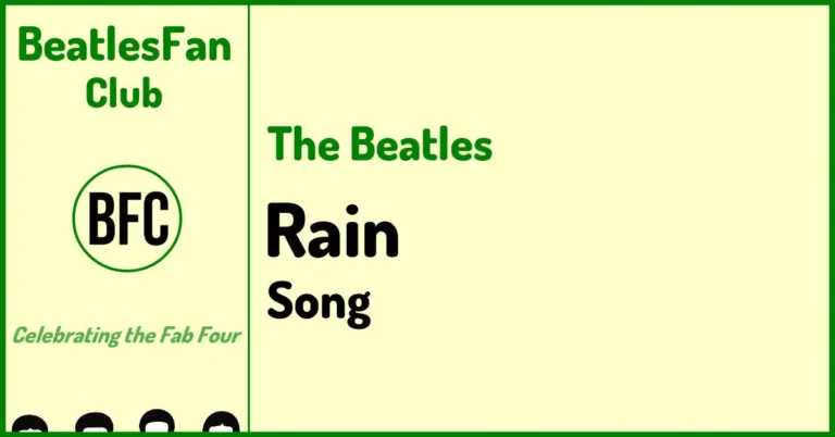 The Beatles "Rain" 1966 Parlophone single on a comic-style promotional sleeve