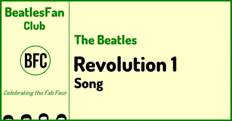 The Beatles Revolution 1 White Album song banner from 1968