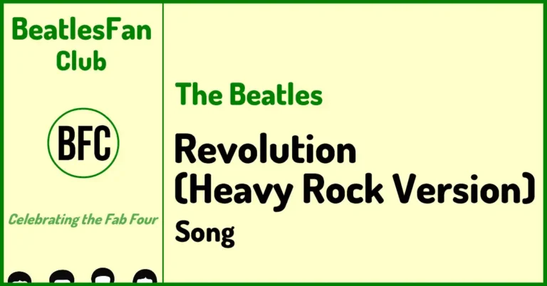 The Beatles Revolution (Heavy Rock Version) song banner from 1968