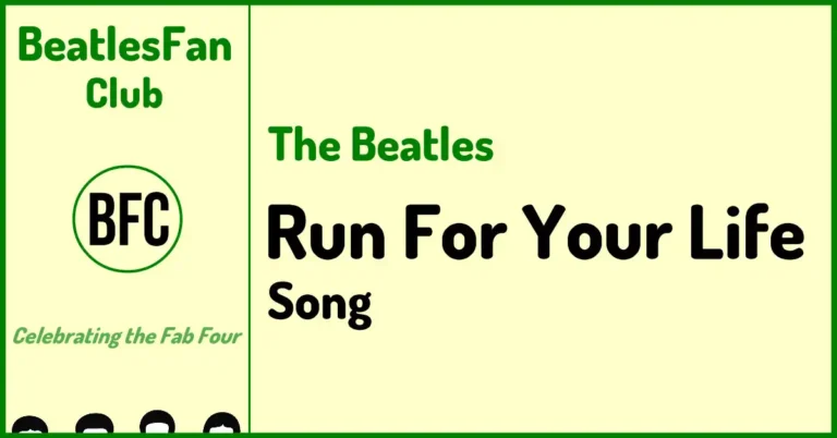 The Beatles Run For Your Life Rubber Soul song banner from 1965