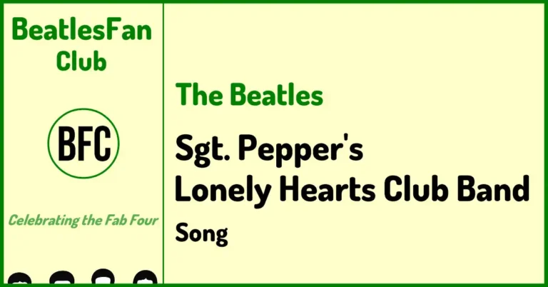 The Beatles Sgt. Pepper's Lonely Hearts Club Band song 1967 banner