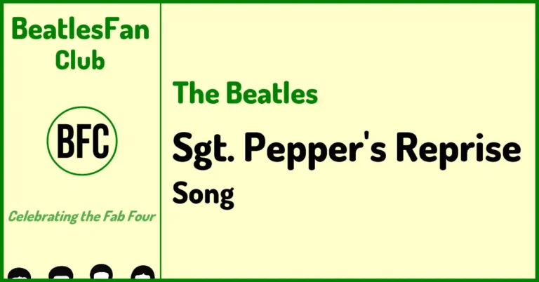 The Beatles Sgt. Pepper's Reprise song 1967 banner