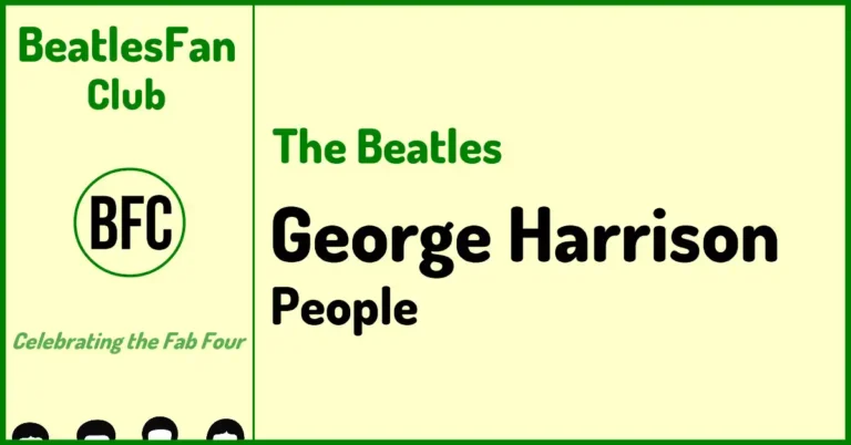 George Harrison People page banner on BeatlesFan.Club.