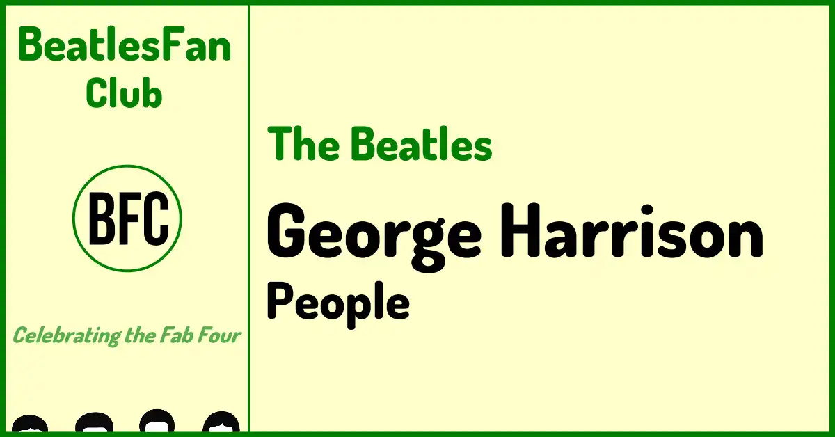George Harrison People page banner on BeatlesFan.Club.