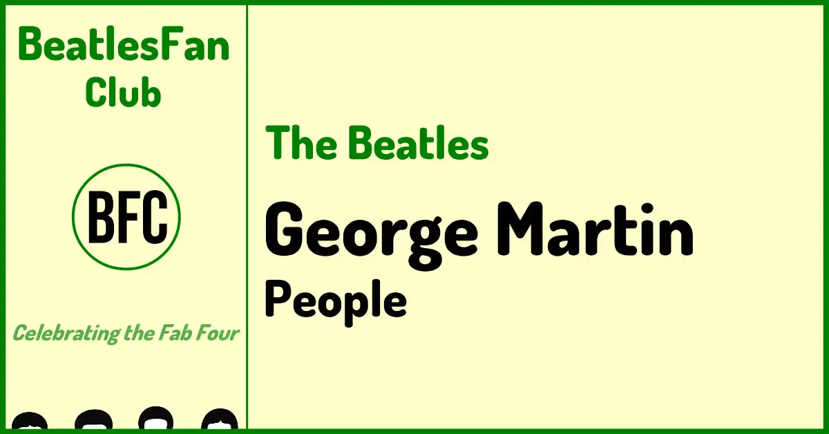 George Martin People page banner on BeatlesFan.Club.