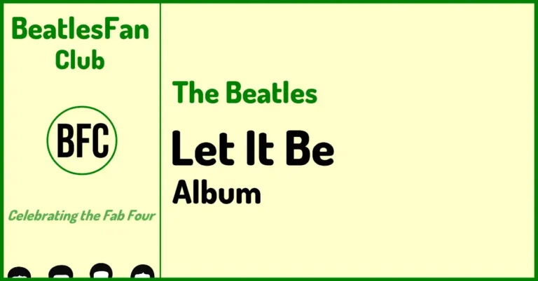 Banner text (on cream background): Let It Be Album (1970) – The Beatles