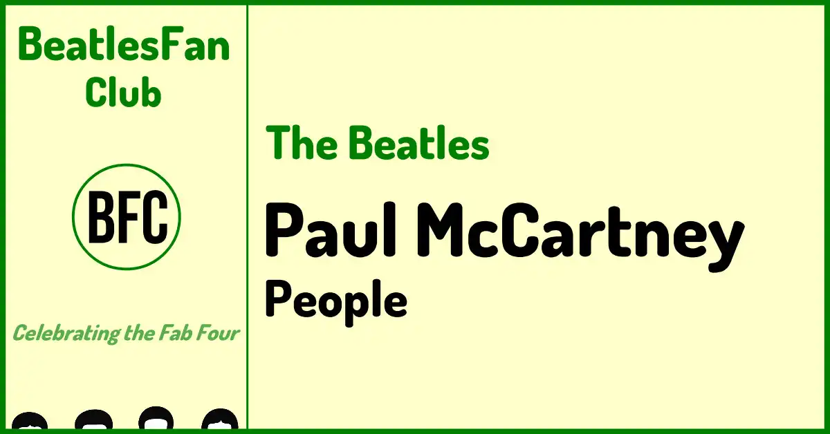Paul McCartney People page banner on BeatlesFan.Club.