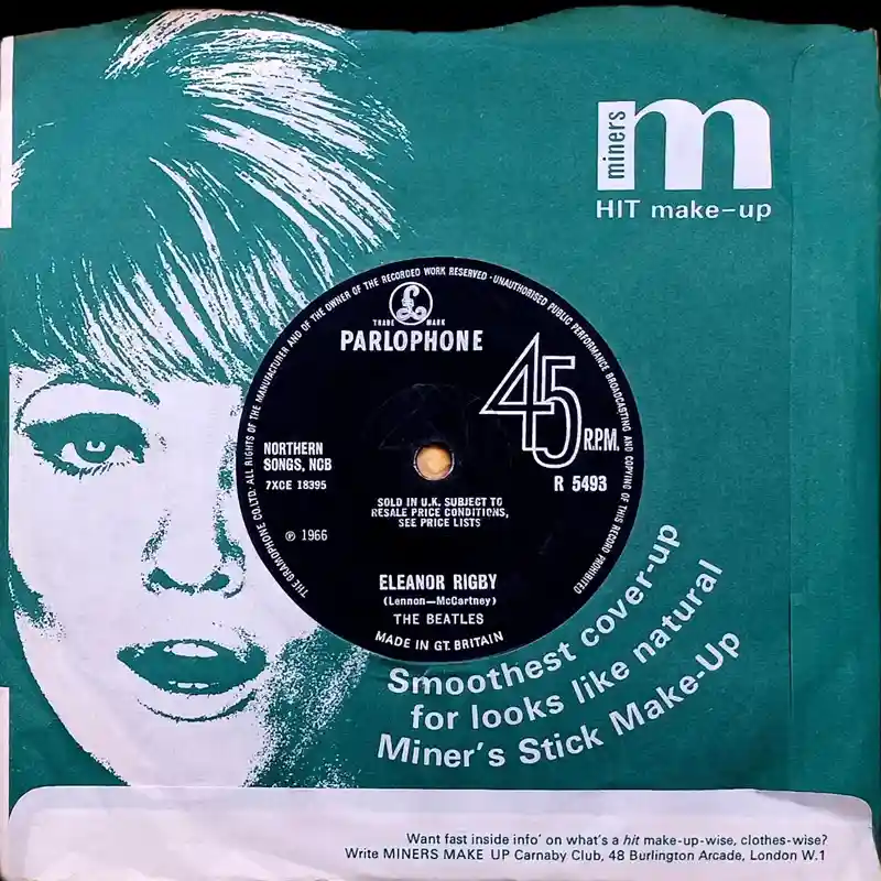 Yellow Submarine / Eleanor Rigby UK Parlophone single (R 5493) in advertising sleeve, 1966