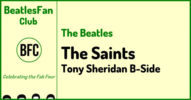 The Beatles The Saints Tony Sheridan B-side banner