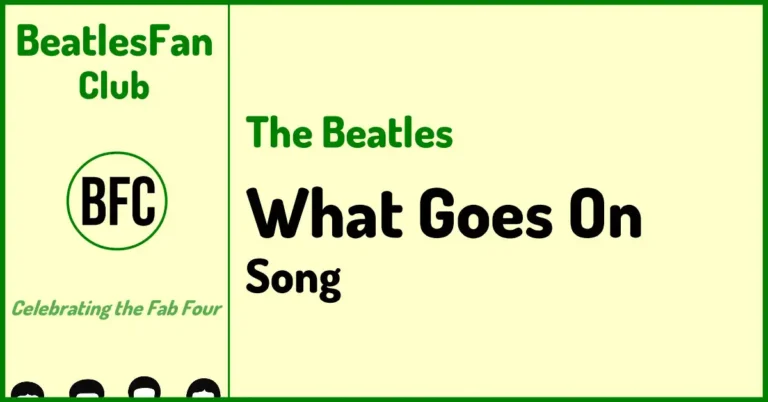 The Beatles What Goes On song banner