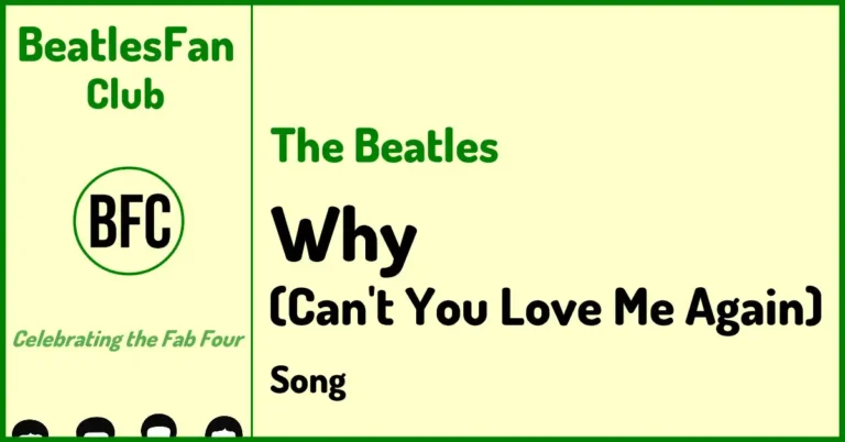 The Beatles Why (Can't You Love Me Again) Tony Sheridan song banner