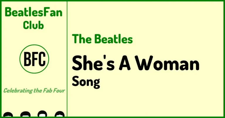 The Beatles She's A Woman single song 1964 banner
