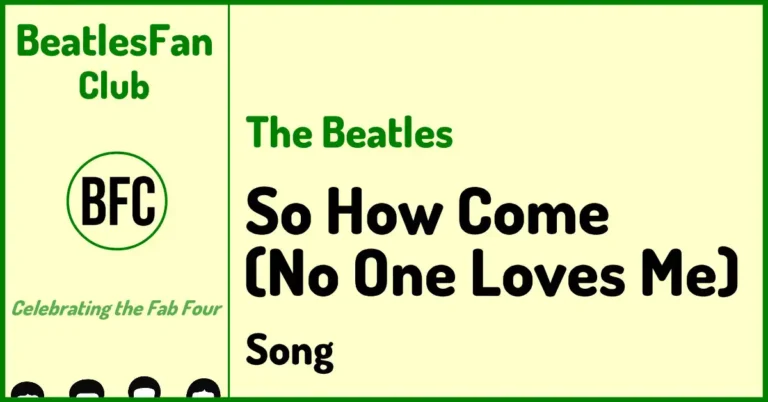 The Beatles So How Come (No One Loves Me) Everly Brothers cover banner on BeatlesFan.Club