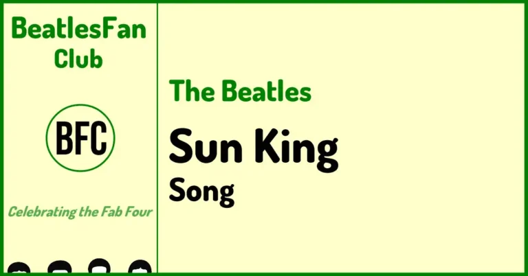 The Beatles Sun King song banner