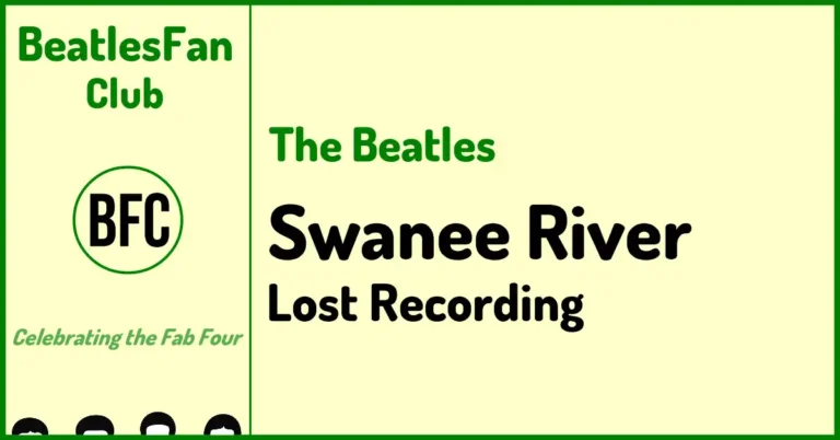 The Beatles Swanee River lost recording banner